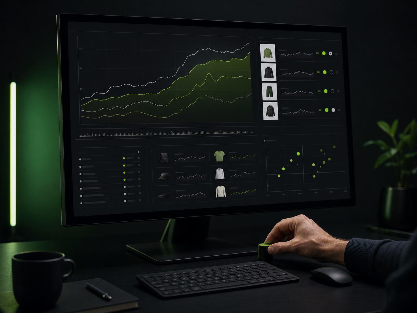 TrendTrack product interface visual with ecommerce data signals